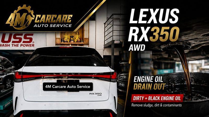 Lexus RX350 Engine Oil Service in Bandar Menjalara