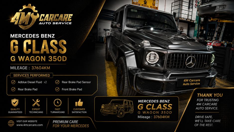 Mercedes-Benz G-Class (G350d) Brake Service in Sri Damansara