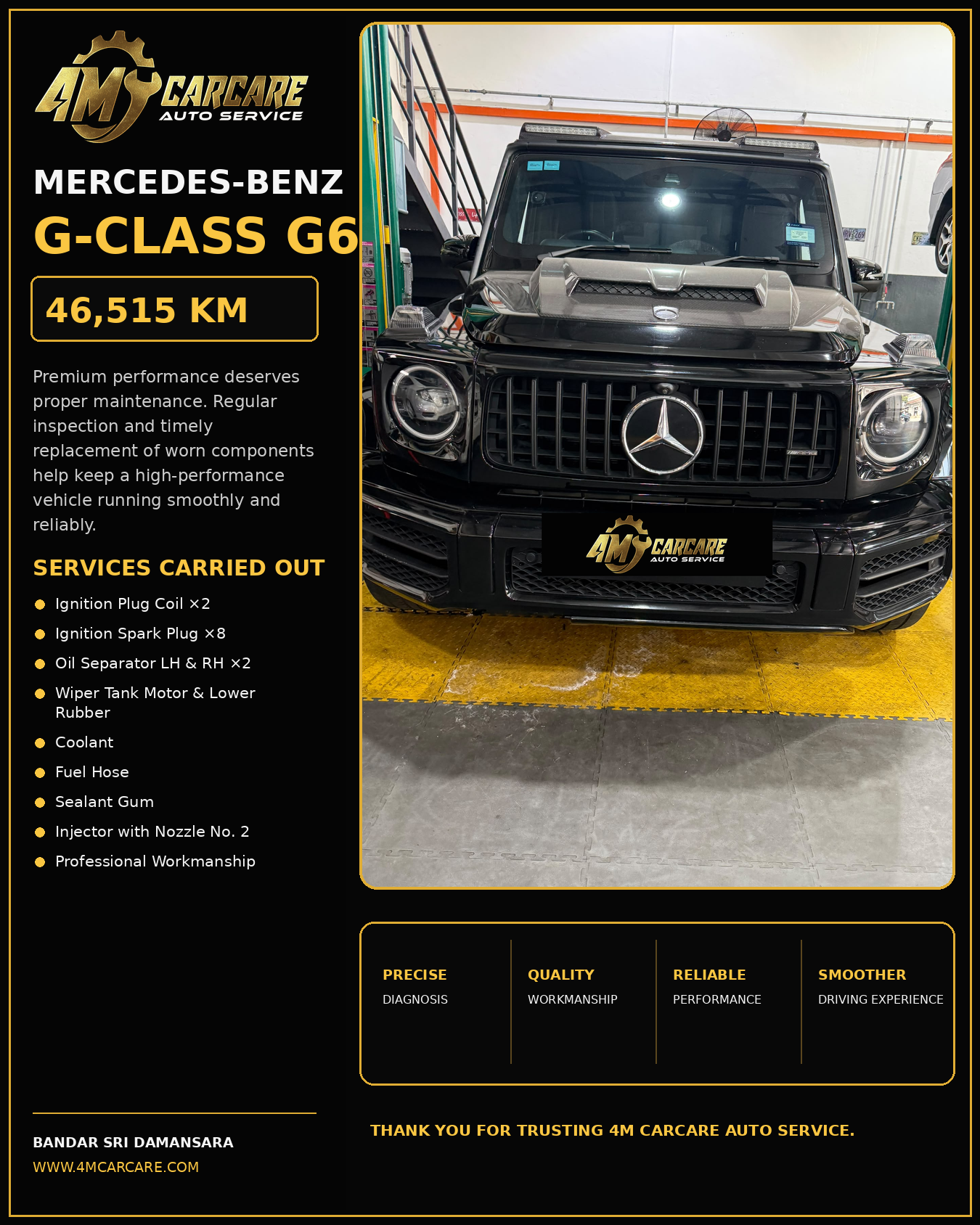Mercedes-Benz G63 AMG Service (46,515 KM · Sri Damansara)