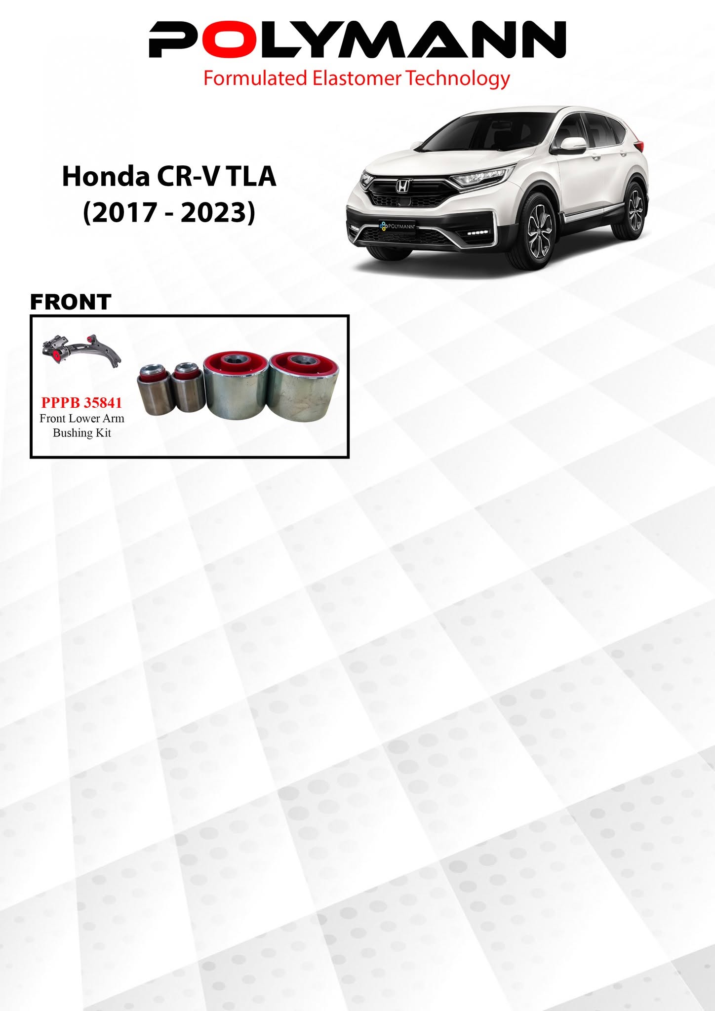 Honda CR-V TLA (2017–2023) Polymann Front Lower Arm Bushing Upgrade