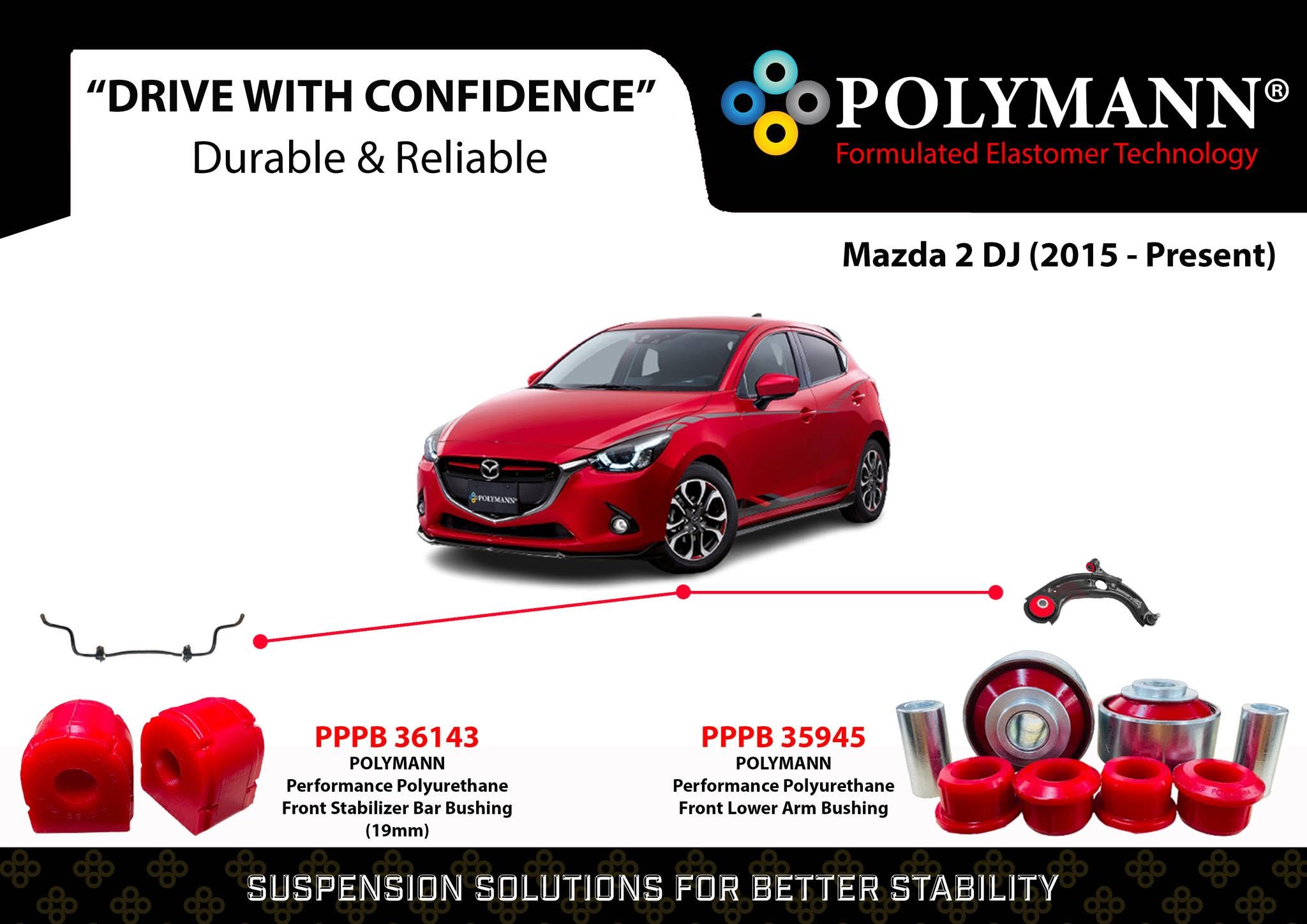 Mazda 2 DJ (2015–Present) Polymann Bushing Upgrade — Keeping the SKYACTIV Hatchback Sharp and Precise